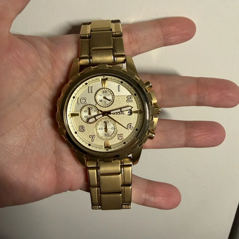 Fossil Gold Chronograph Men's Watch - Picture 2 of 6